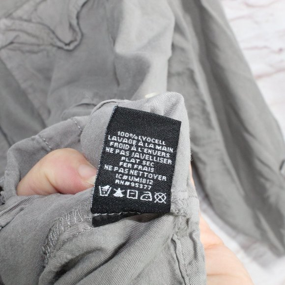 Sanctuary Gray 100% Lyocell Snap Button Front Pockets Jacket Size L - Picture 5 of 9